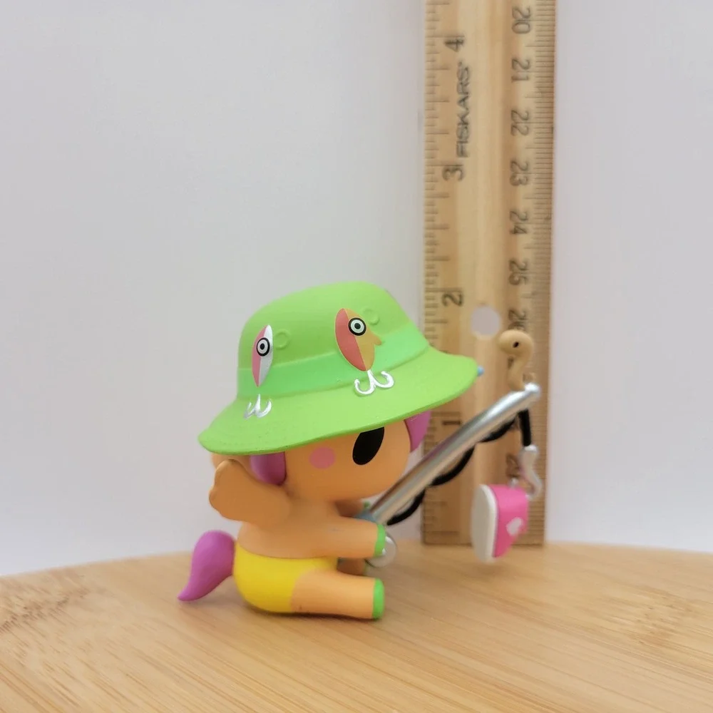 Tokidoki Unicorno Series 11 Reel Fishing Vinyl Figure Green Pink Tan DY2504